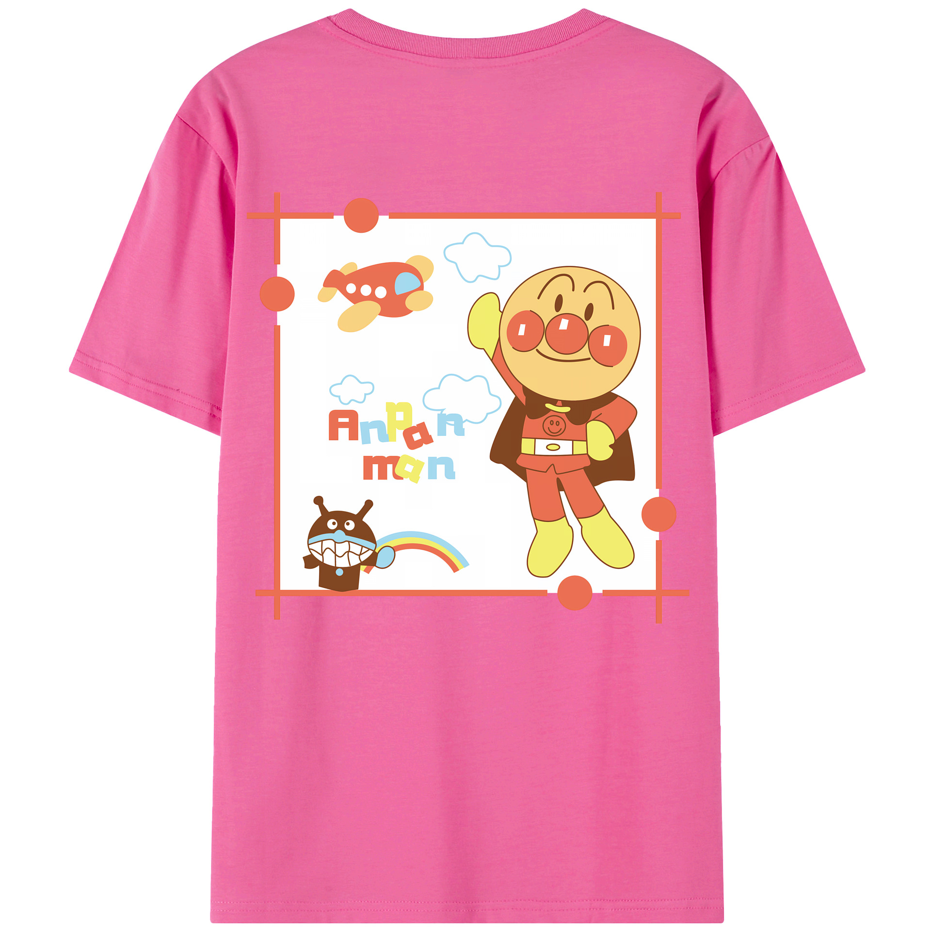 （画像用） アンパンマン Anpanman レディース半袖Tシャツ(バックプリント)